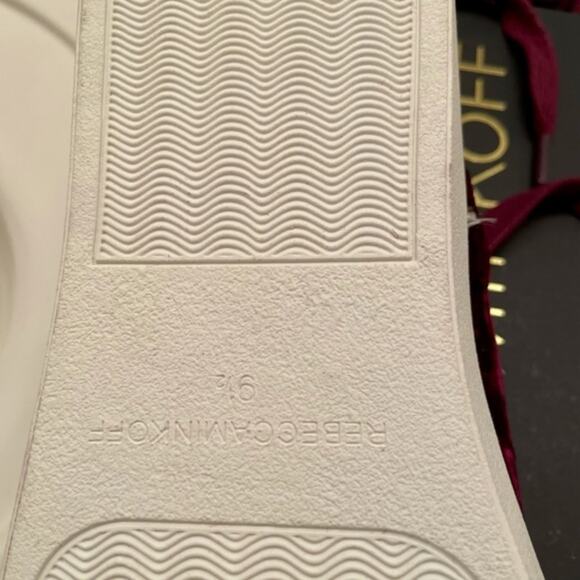 Rebecca Minkoff crushed Velvet Bleecker Too Sneakers Acai size 9.5 - Picture 5 of 7